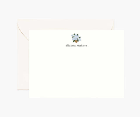 Floral Personalized Stationery  - Hydrangea Vase