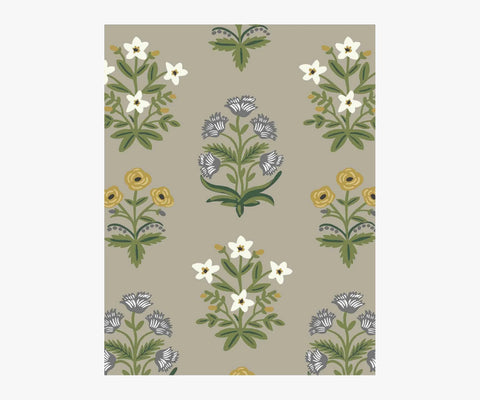 Mughal Rose Wallpaper Sample - Linen