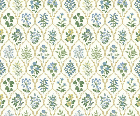 Hawthorne Wallpaper - Blue & Green
