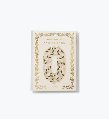 Numbered Foil Balloon - Pink Hydrangea