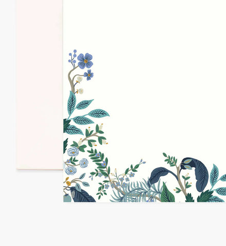 Floral Personalized Stationery  - Peacock