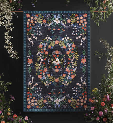 Palais Luxembourg Printed Rug - Navy