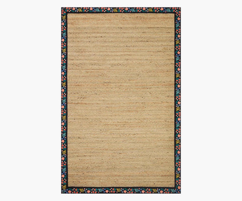 Costa Wildwood Jute Rug - Natural & Black