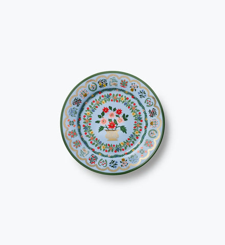 Porcelain Dessert Plate Set - Rosette