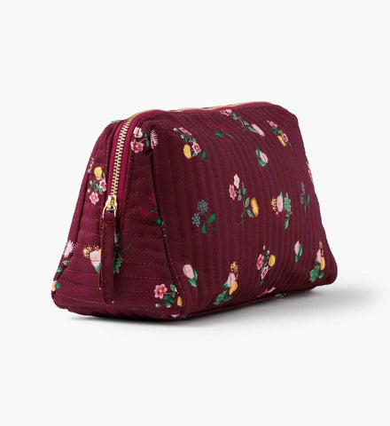 Quilted Large Cosmetic Pouch - Ditsy Dahlia