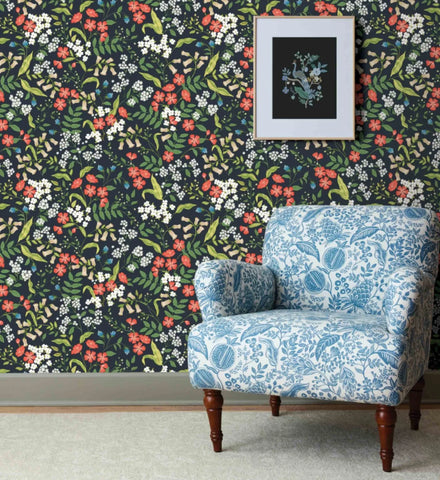 Sweetbrier Peel & Stick Wallpaper - Black