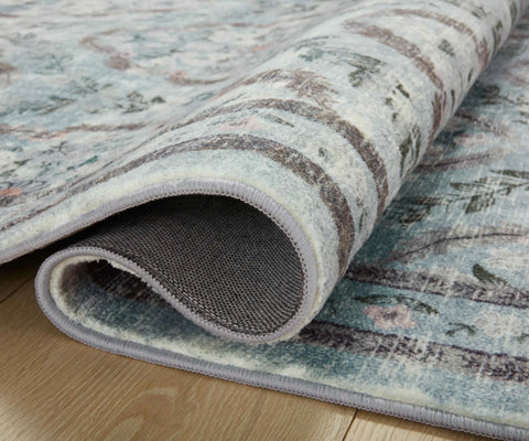 Courtyard Chateau Printed Rug - Blue