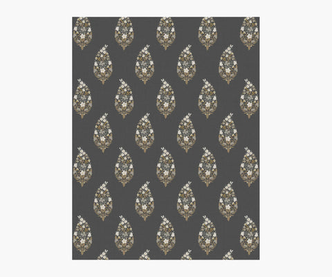 Paisley Wallpaper Sample - Black